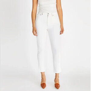 Etica Finn Slim Straight Ankle Vintage White Jeans Size 26